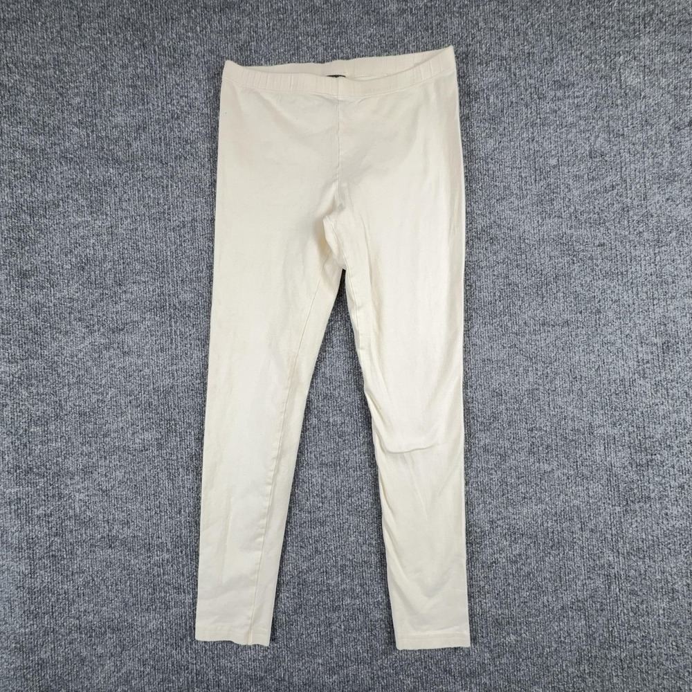 Rue21 y2k Leggings Juniors Medium White Ankle Solid Stretch Cotton Jersey Casual
